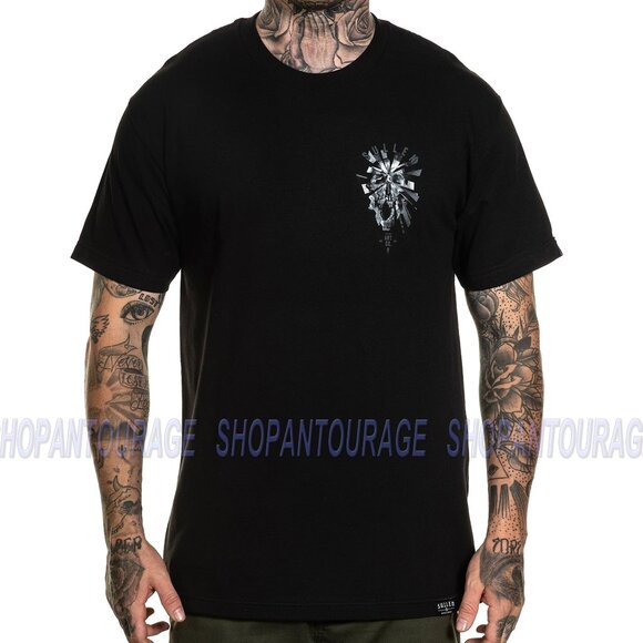 Sullen Shattered SCM3639 Standard Short Sleeve Graphic Tattoo T-shirt For Men - Picture 2 of 9